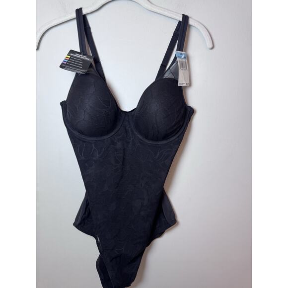 Bali womens Ultra Light Body Briefer Size 34C Shapewear Black NWT $62 - Picture 2 of 12